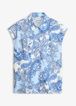 Outlet Blusa estampada de viscosa fluida Mujer Conjuntos De Ropa|Camisas Y Blusas