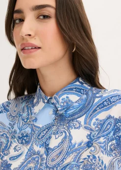 Outlet Blusa estampada de viscosa fluida Mujer Conjuntos De Ropa|Camisas Y Blusas