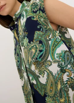 Sale Blusa estampada de viscosa fluida Mujer Conjuntos De Ropa|Camisas Y Blusas
