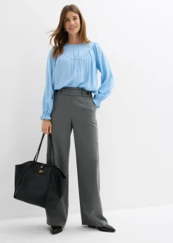Sale Blusa estilo prairie de viscosa fluida Mujer Camisas Y Blusas|Novedades