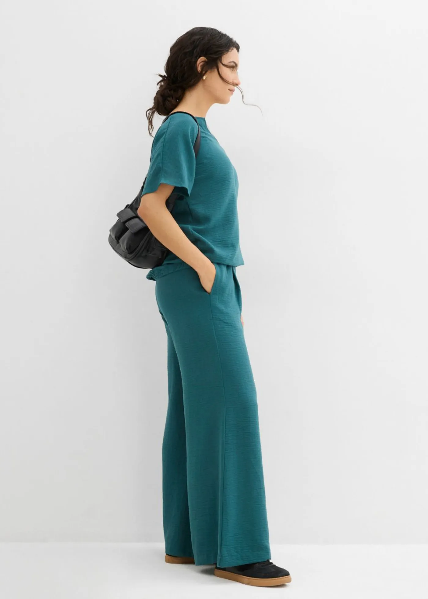 Sale Blusa holgada con dobladillo elástico Mujer Camisas Y Blusas
