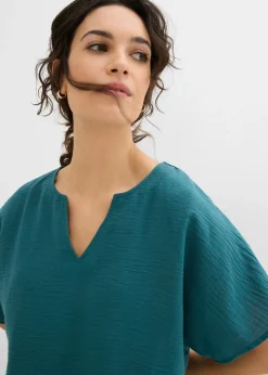 Sale Blusa holgada con dobladillo elástico Mujer Camisas Y Blusas
