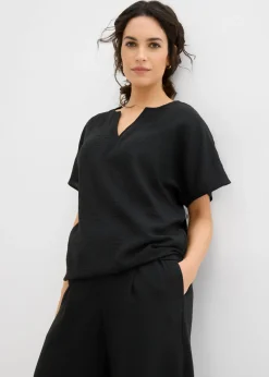 Best Blusa holgada con dobladillo elástico Mujer Camisas Y Blusas