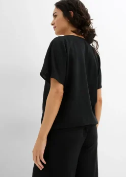 Best Blusa holgada con dobladillo elástico Mujer Camisas Y Blusas