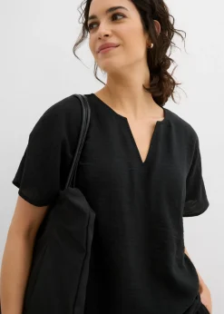 Best Blusa holgada con dobladillo elástico Mujer Camisas Y Blusas