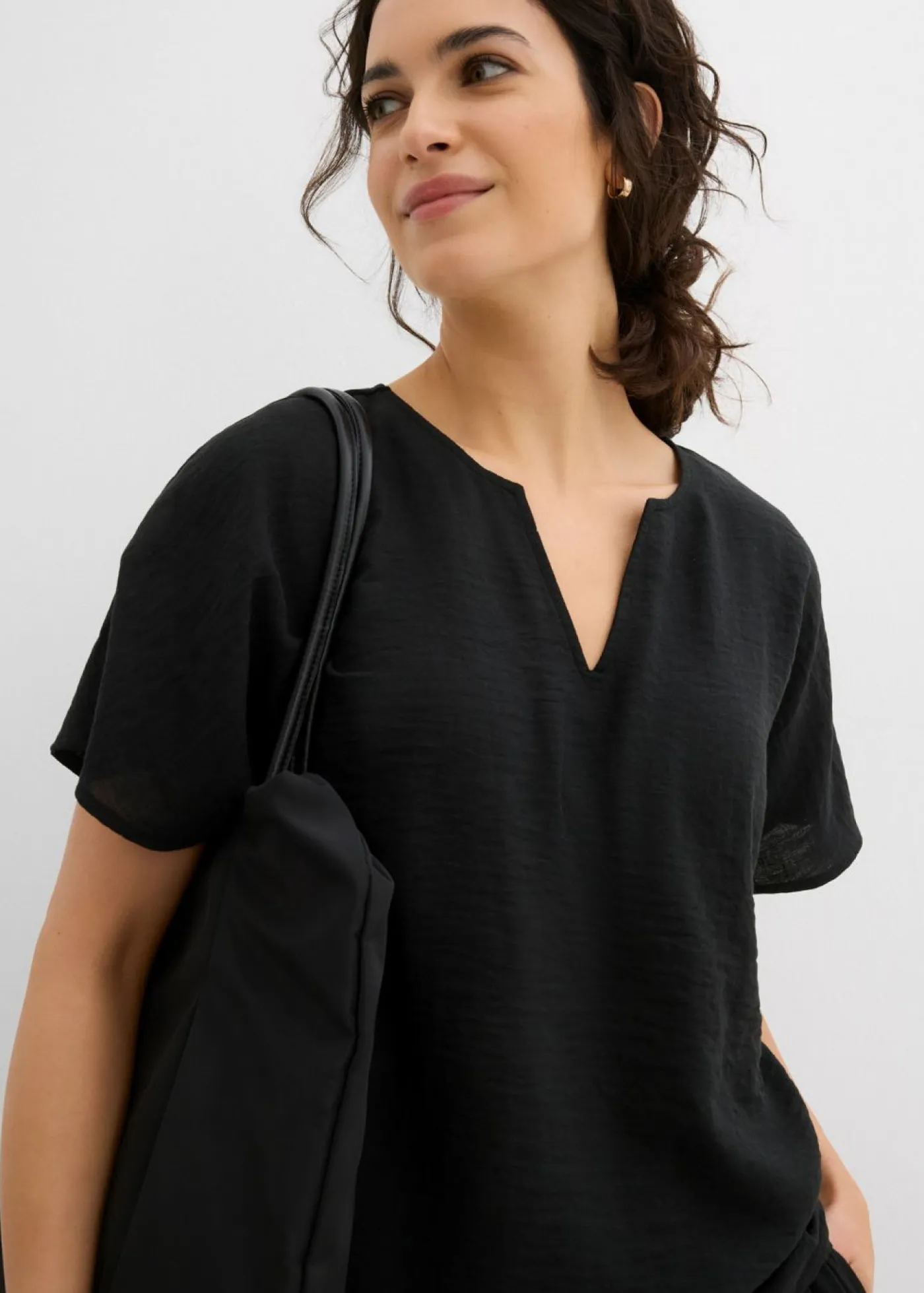 Best Blusa holgada con dobladillo elástico Mujer Camisas Y Blusas