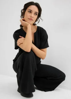 Best Blusa holgada con dobladillo elástico Mujer Camisas Y Blusas