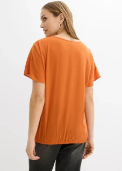 Sale Blusa holgada con dobladillo elástico Mujer Camisas Y Blusas