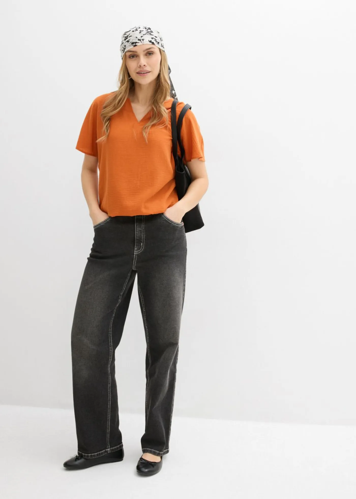 Sale Blusa holgada con dobladillo elástico Mujer Camisas Y Blusas