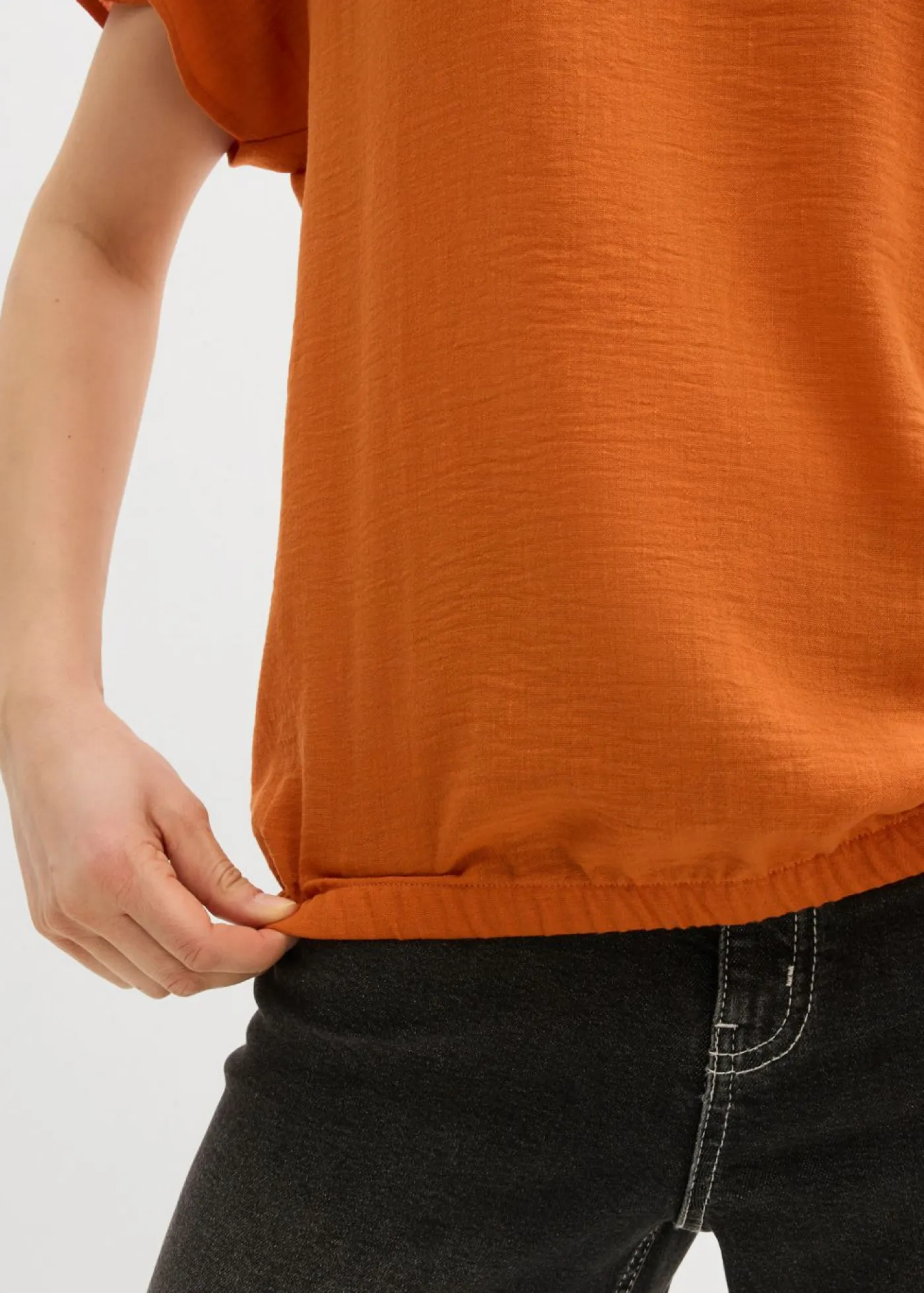 Sale Blusa holgada con dobladillo elástico Mujer Camisas Y Blusas