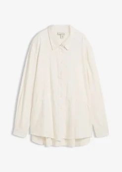 Outlet Blusa holgada de mezcla de lino Mujer Camisas Y Blusas|Novedades