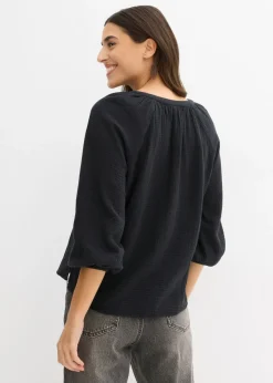 Outlet Blusa holgada de muselina Mujer Camisas Y Blusas|Novedades