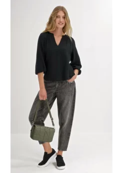 Outlet Blusa holgada de muselina Mujer Camisas Y Blusas|Novedades