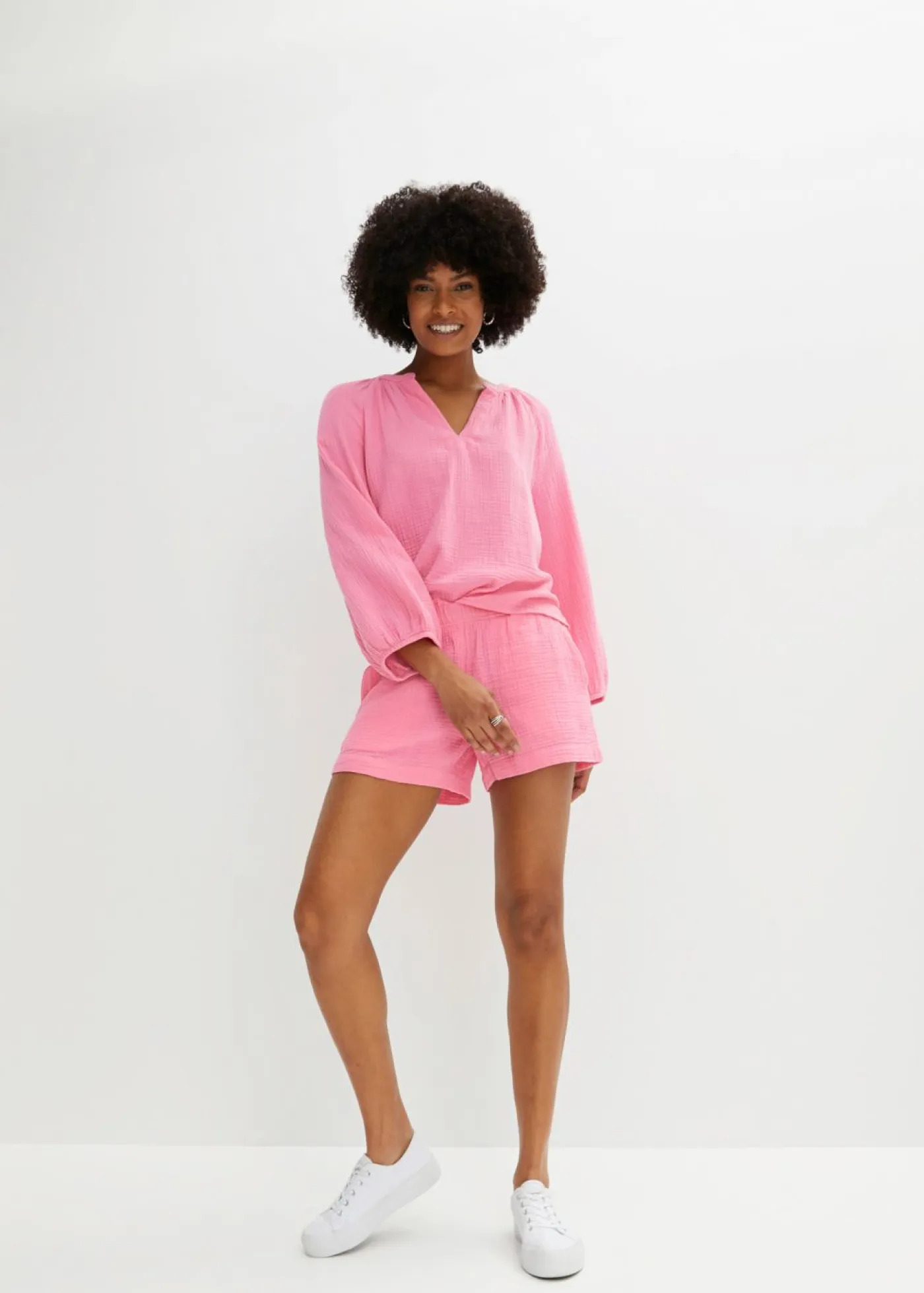 Best Blusa holgada de muselina Mujer Camisas Y Blusas|Novedades
