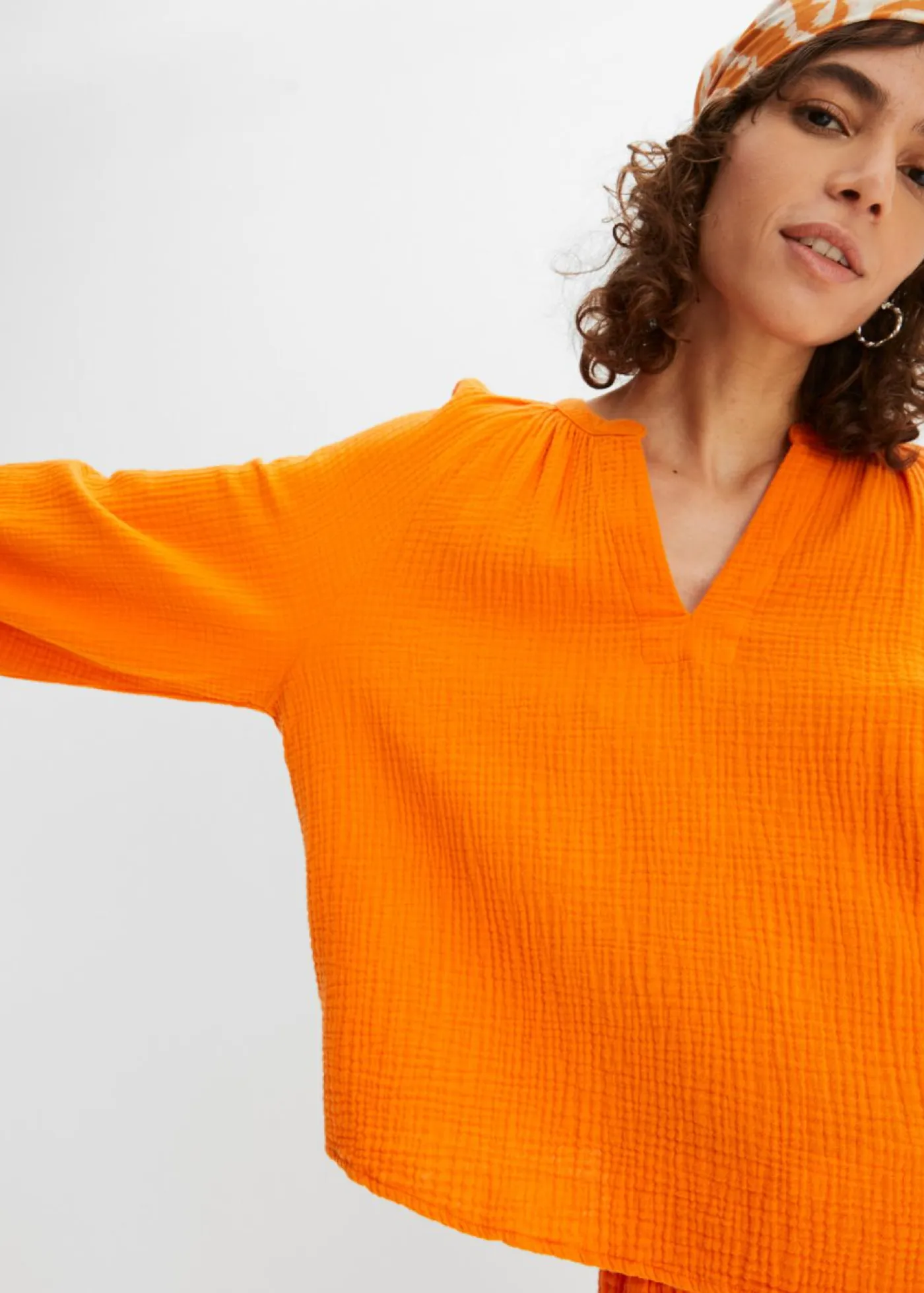 Best Blusa holgada de muselina Mujer Camisas Y Blusas|Novedades