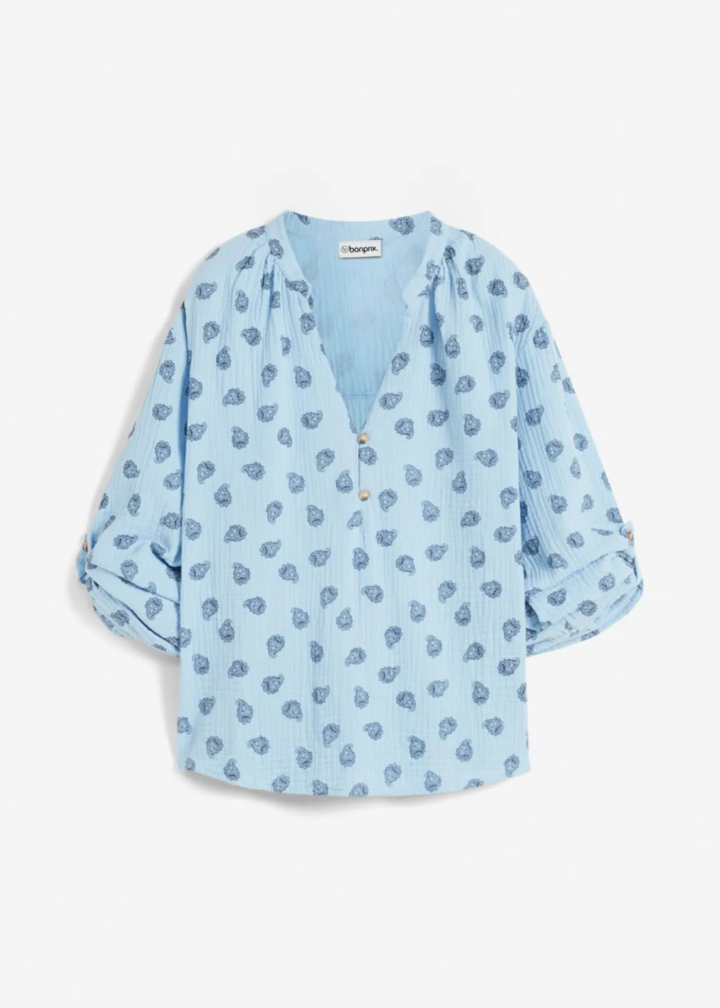 Online Blusa holgada de muselina vaporosa Mujer Camisas Y Blusas