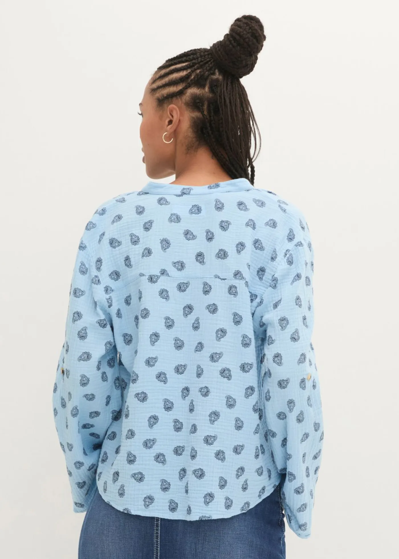 Online Blusa holgada de muselina vaporosa Mujer Camisas Y Blusas
