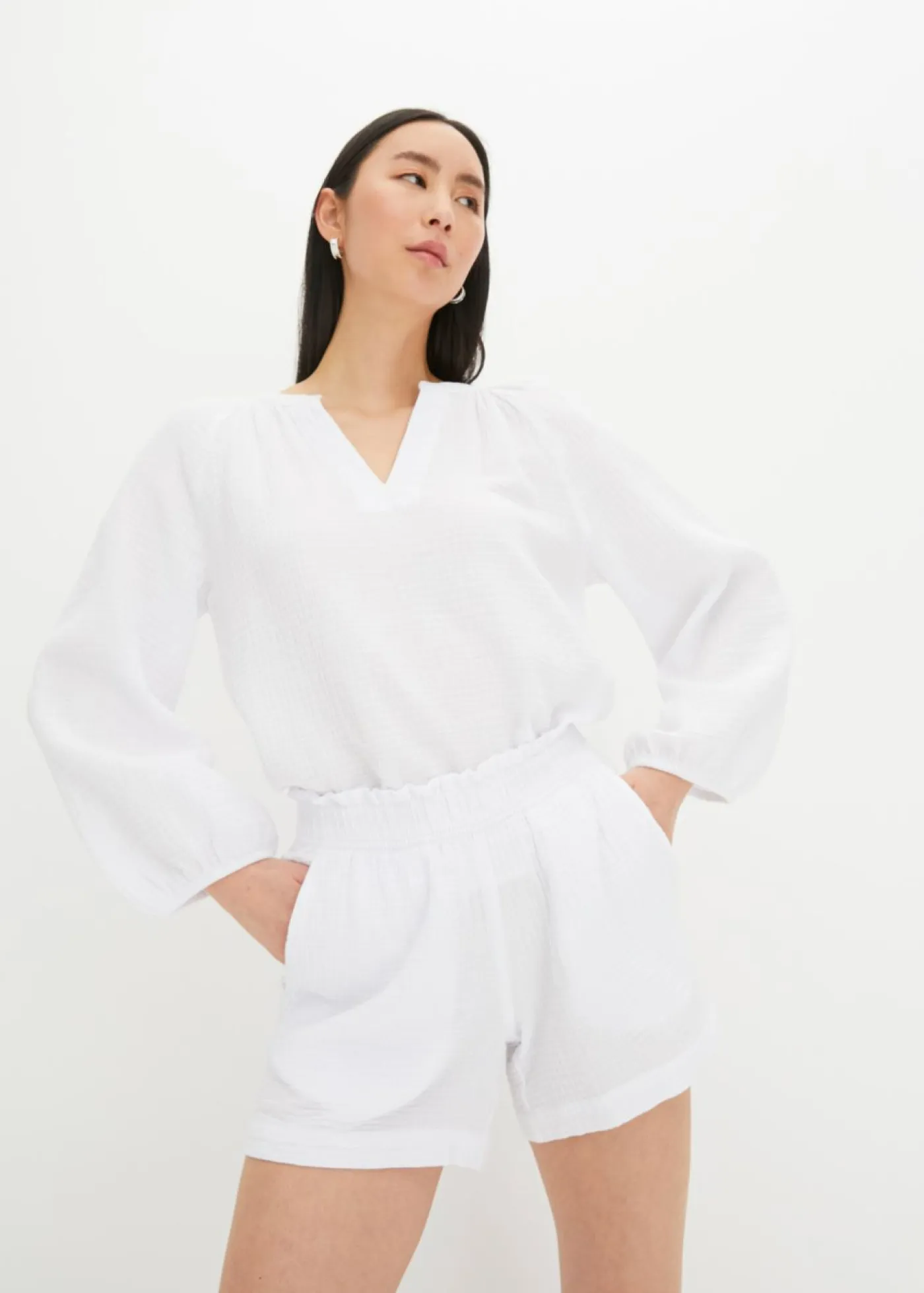 Blusa holgada de muselina Mujer Camisas Y Blusas|Novedades