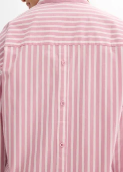 Outlet Blusa holgada de popelín de algodón Mujer Camisas Y Blusas|Novedades