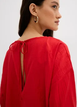 Best Blusa holgada tipo túnica de mezcla de viscosa arrugada con estructura Mujer Conjuntos De Ropa|Esenciales