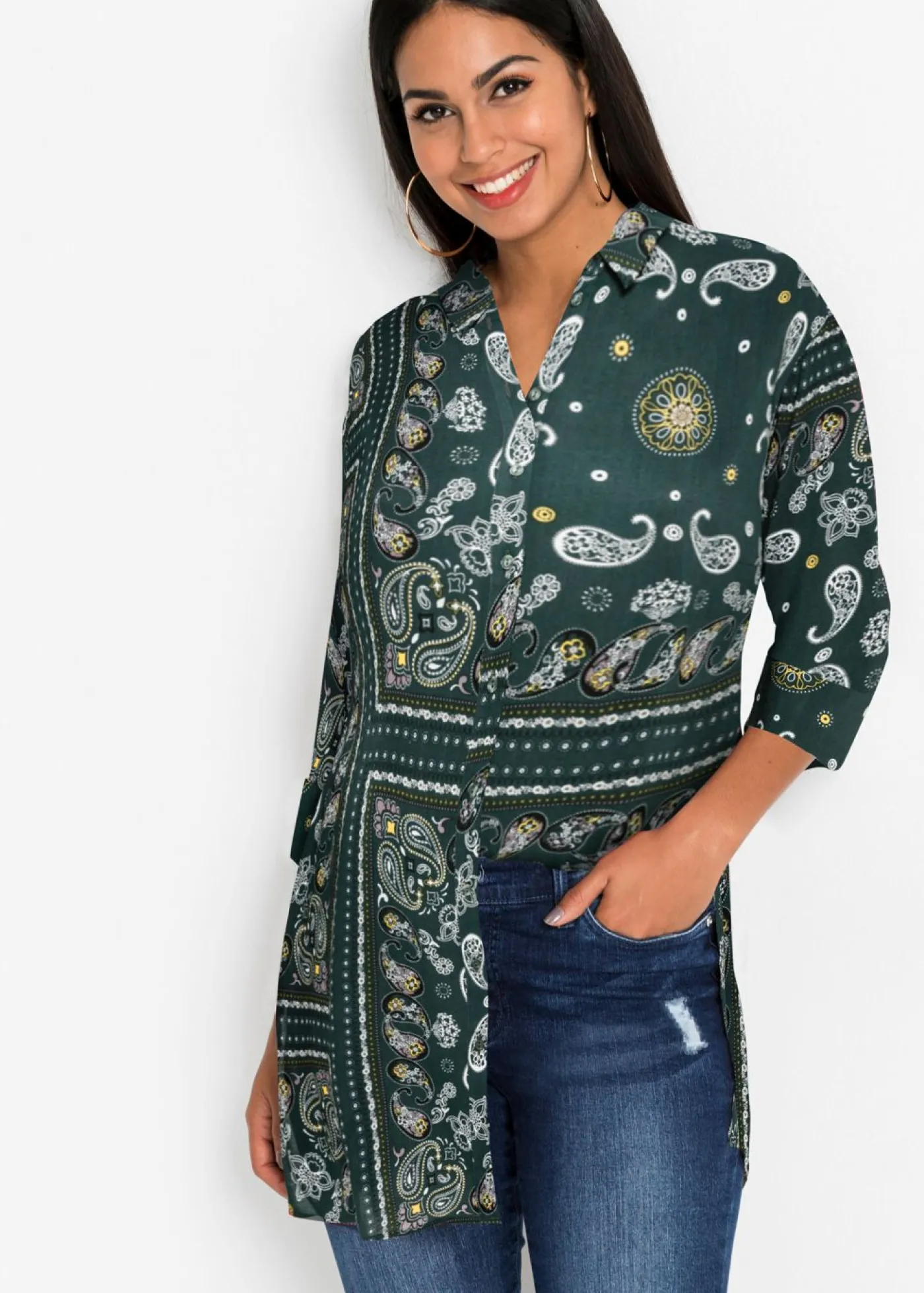 Blusa larga Mujer Camisas Y Blusas