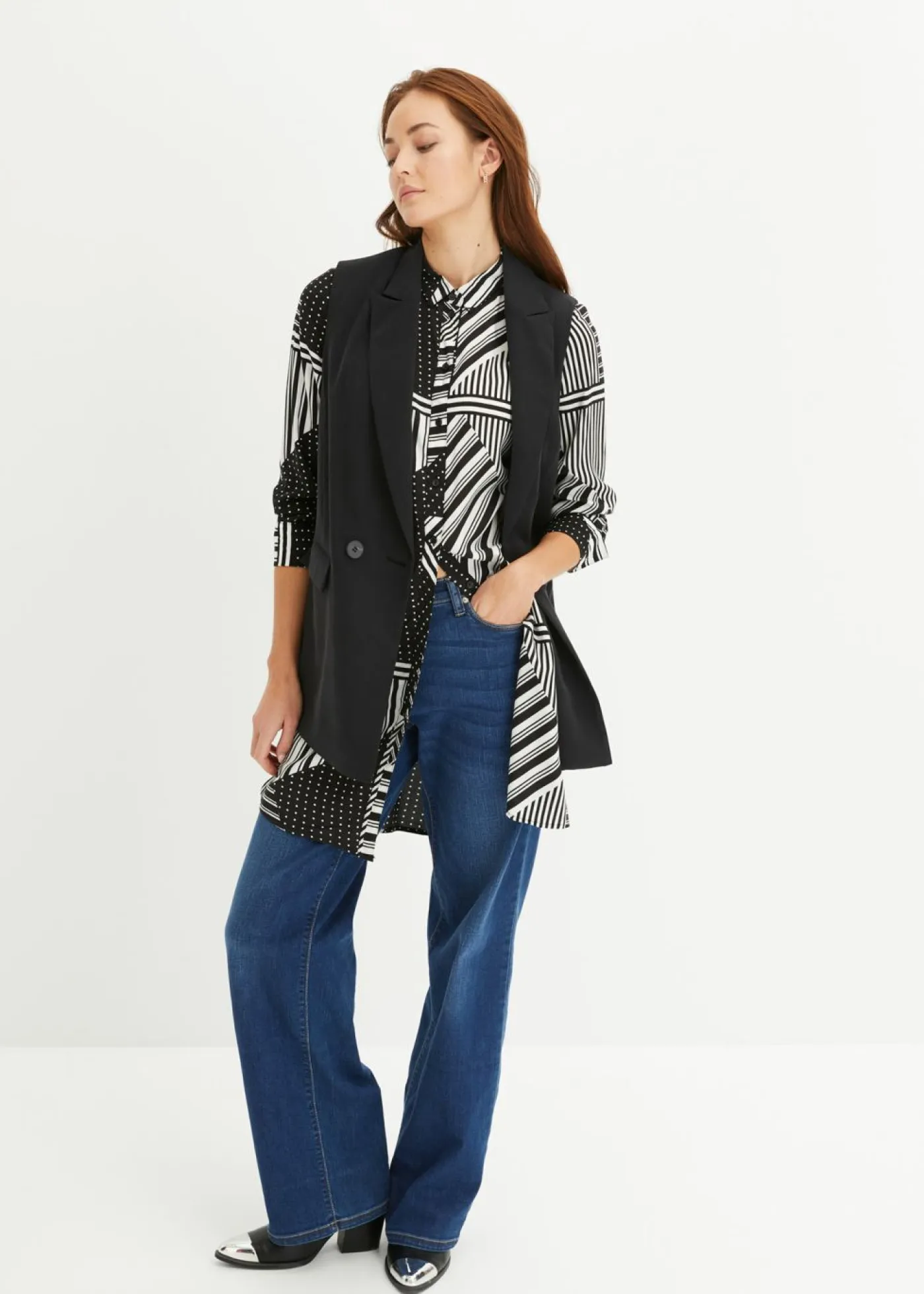 Outlet Blusa larga Mujer Camisas Y Blusas