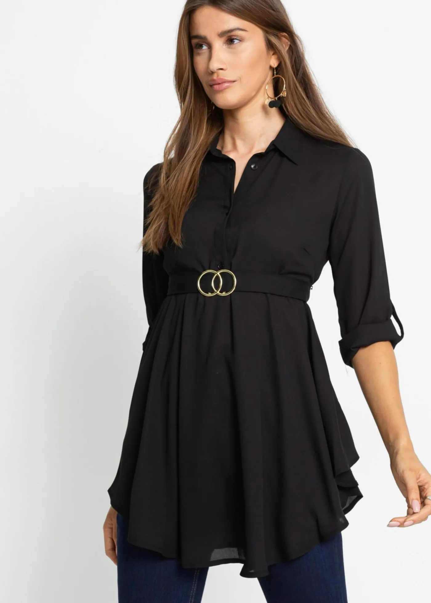 Online Blusa larga Mujer Camisas Y Blusas