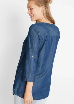 Best Blusa larga con corte en A Mujer Camisas Y Blusas