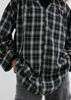 Outlet Blusa larga con corte holgado Mujer Camisas Y Blusas