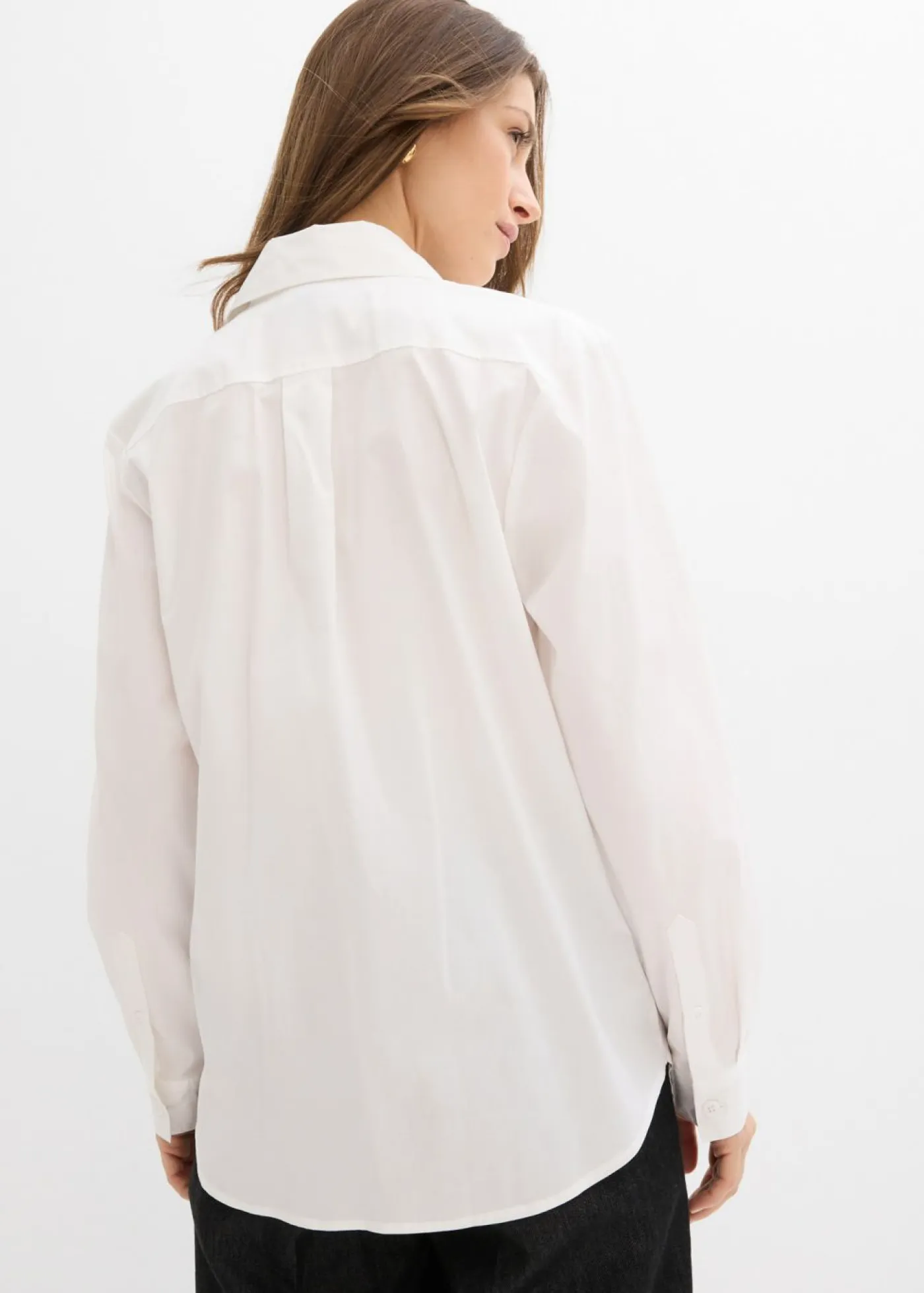 Hot Blusa larga con escote en V Mujer Camisas Y Blusas|Novedades