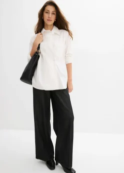 Hot Blusa larga con escote en V Mujer Camisas Y Blusas|Novedades