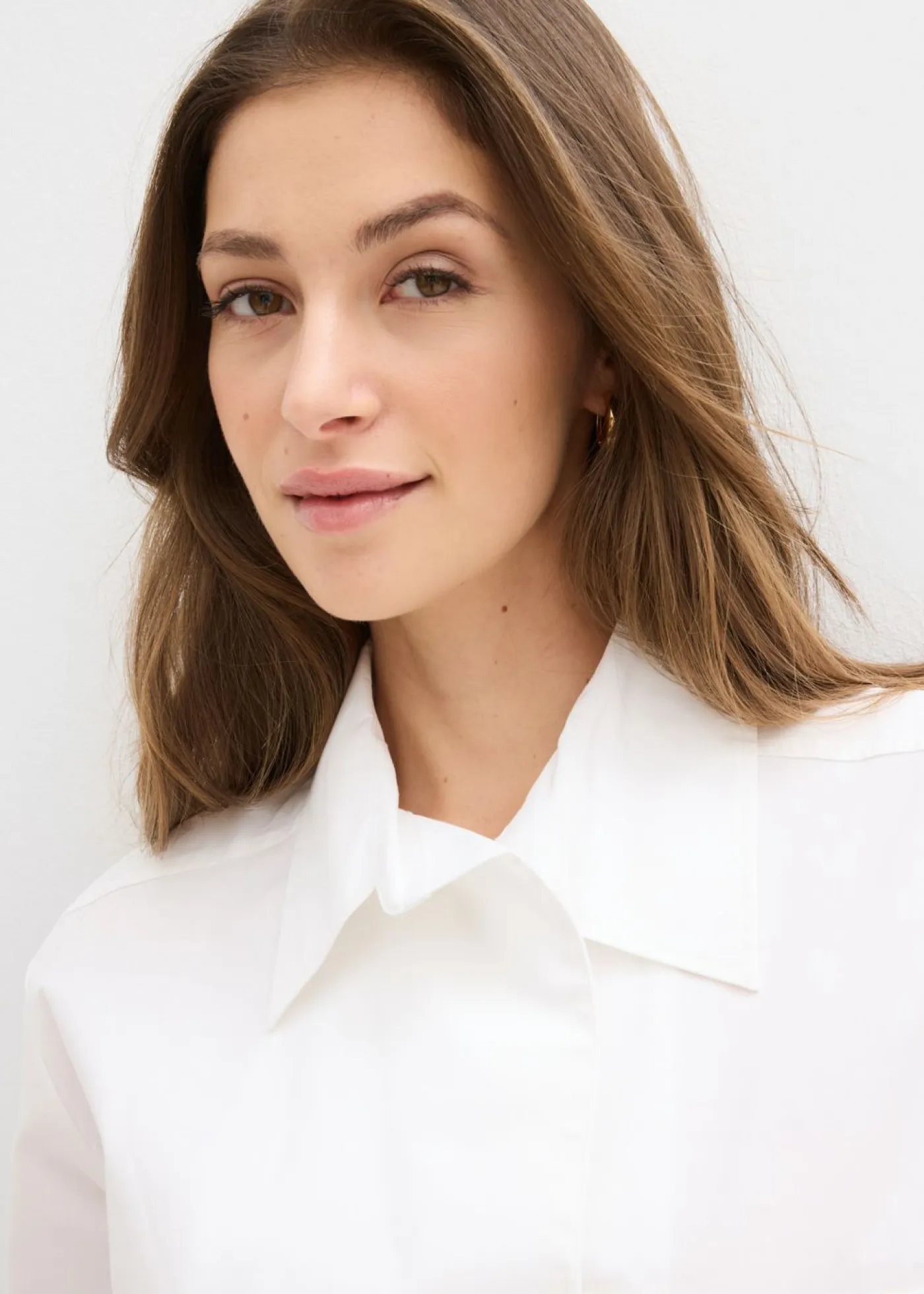 Hot Blusa larga con escote en V Mujer Camisas Y Blusas|Novedades
