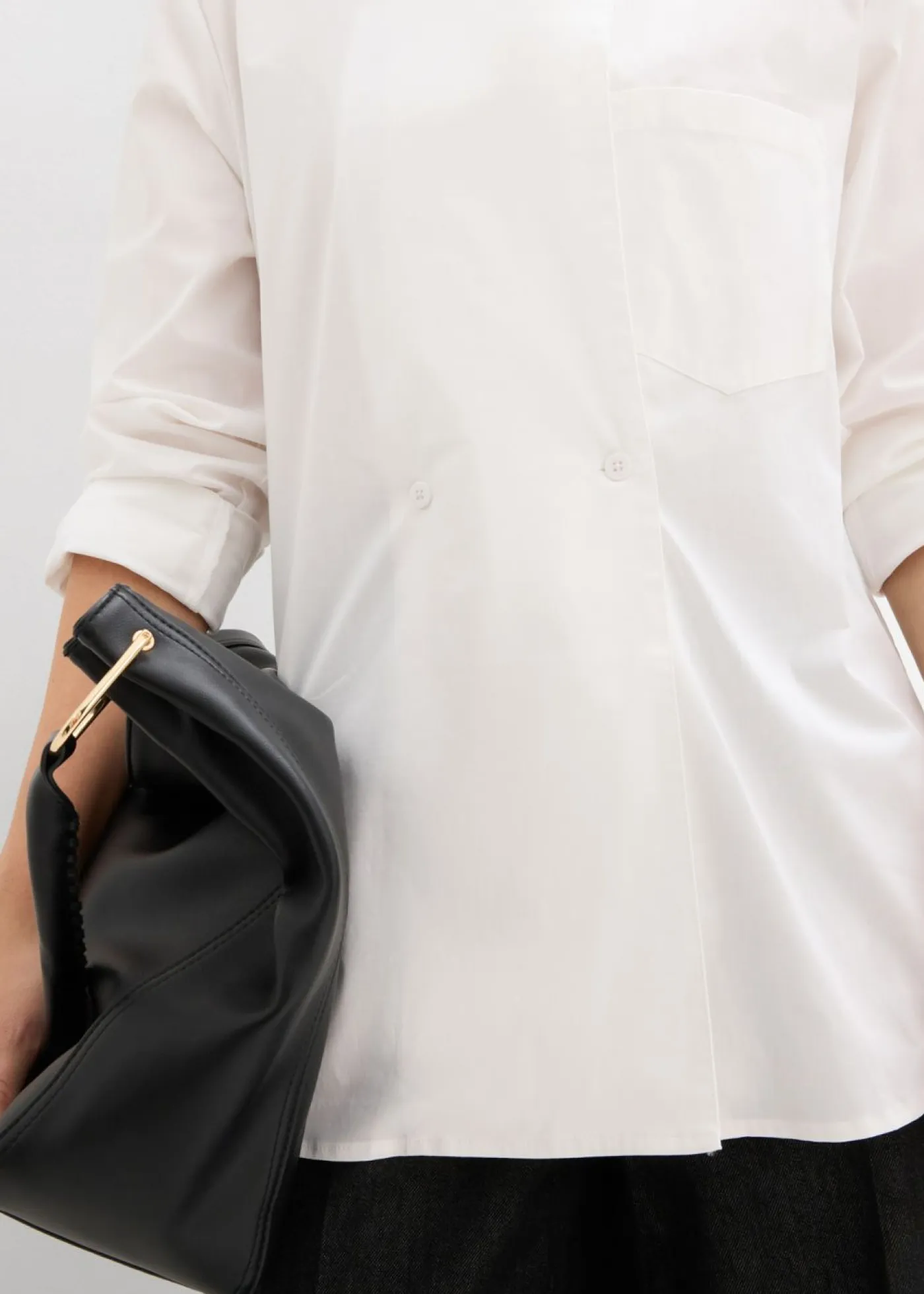 Hot Blusa larga con escote en V Mujer Camisas Y Blusas|Novedades