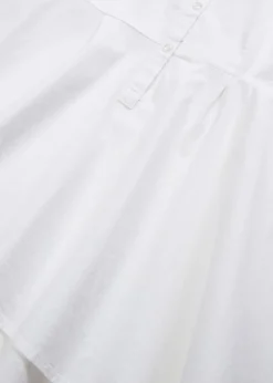 Blusa larga con volante Mujer Camisas Y Blusas