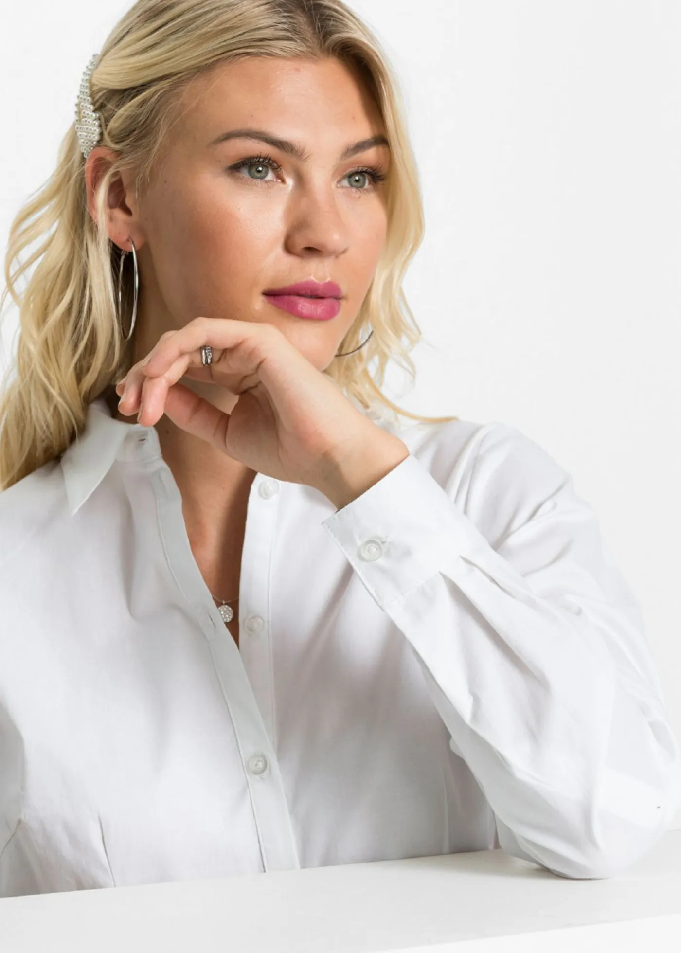 Blusa larga con volante Mujer Camisas Y Blusas