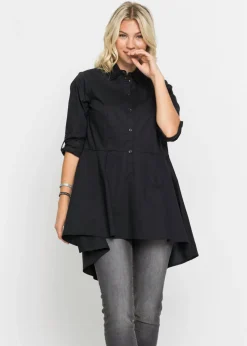 Online Blusa larga con volante Mujer Camisas Y Blusas
