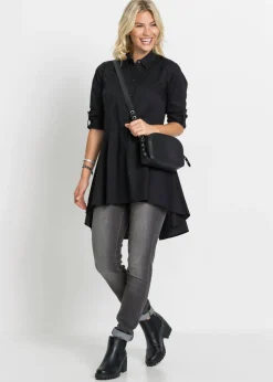 Online Blusa larga con volante Mujer Camisas Y Blusas