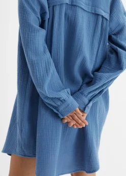Blusa larga de muselina con corte holgado Mujer Camisas Y Blusas|Novedades