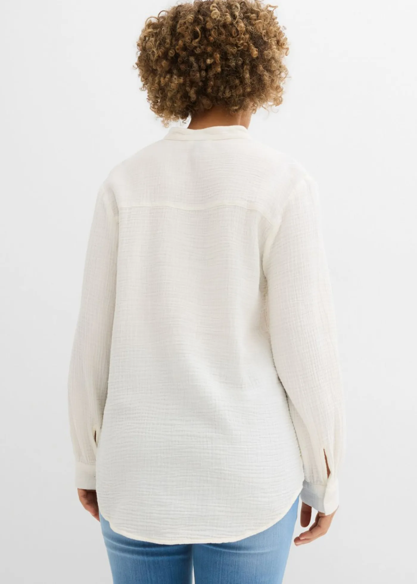 Discount Blusa larga de muselina ligera Mujer Camisas Y Blusas|Novedades