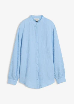 Hot Blusa larga de muselina ligera Mujer Camisas Y Blusas|Novedades