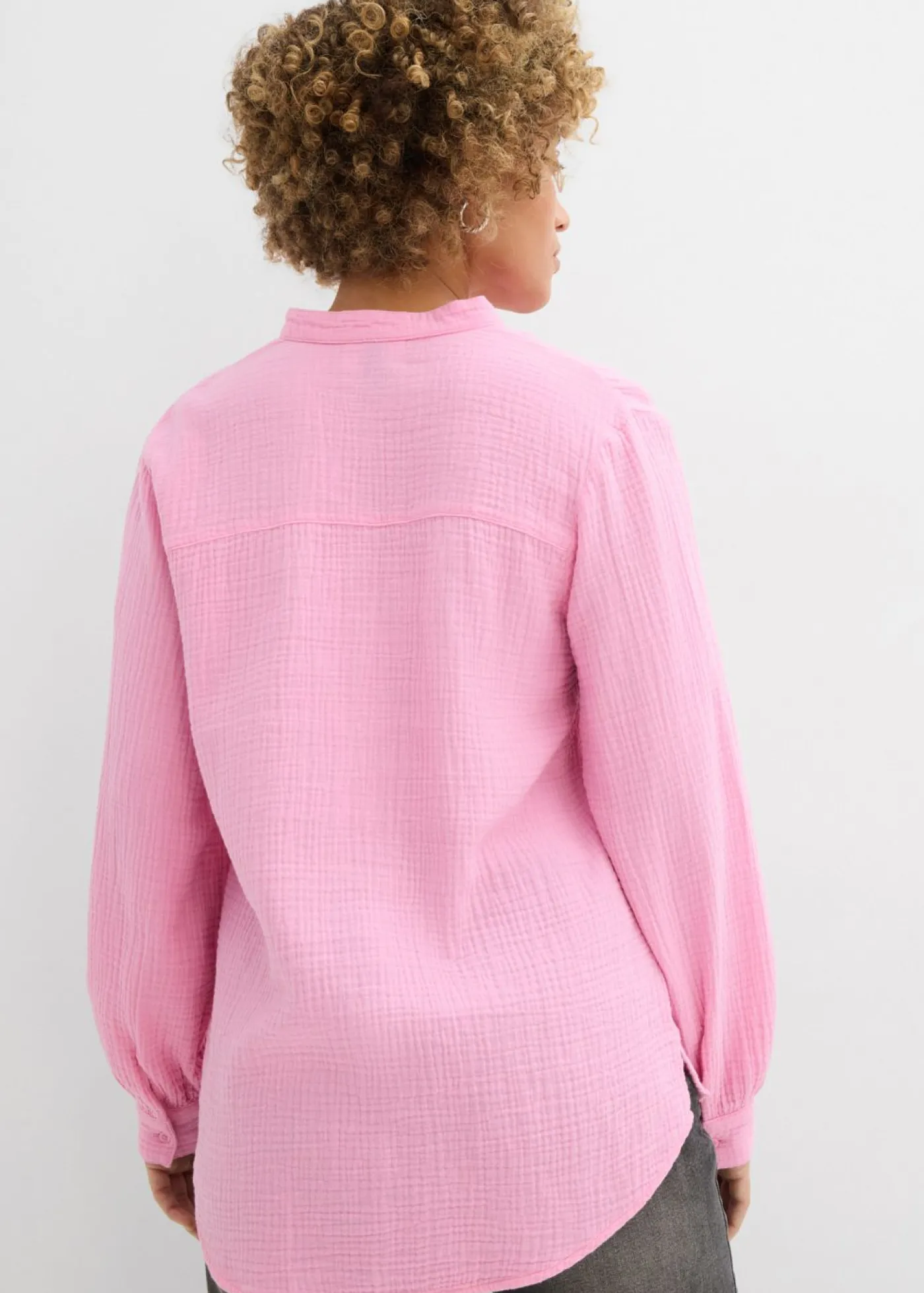 Best Blusa larga de muselina ligera Mujer Camisas Y Blusas|Novedades
