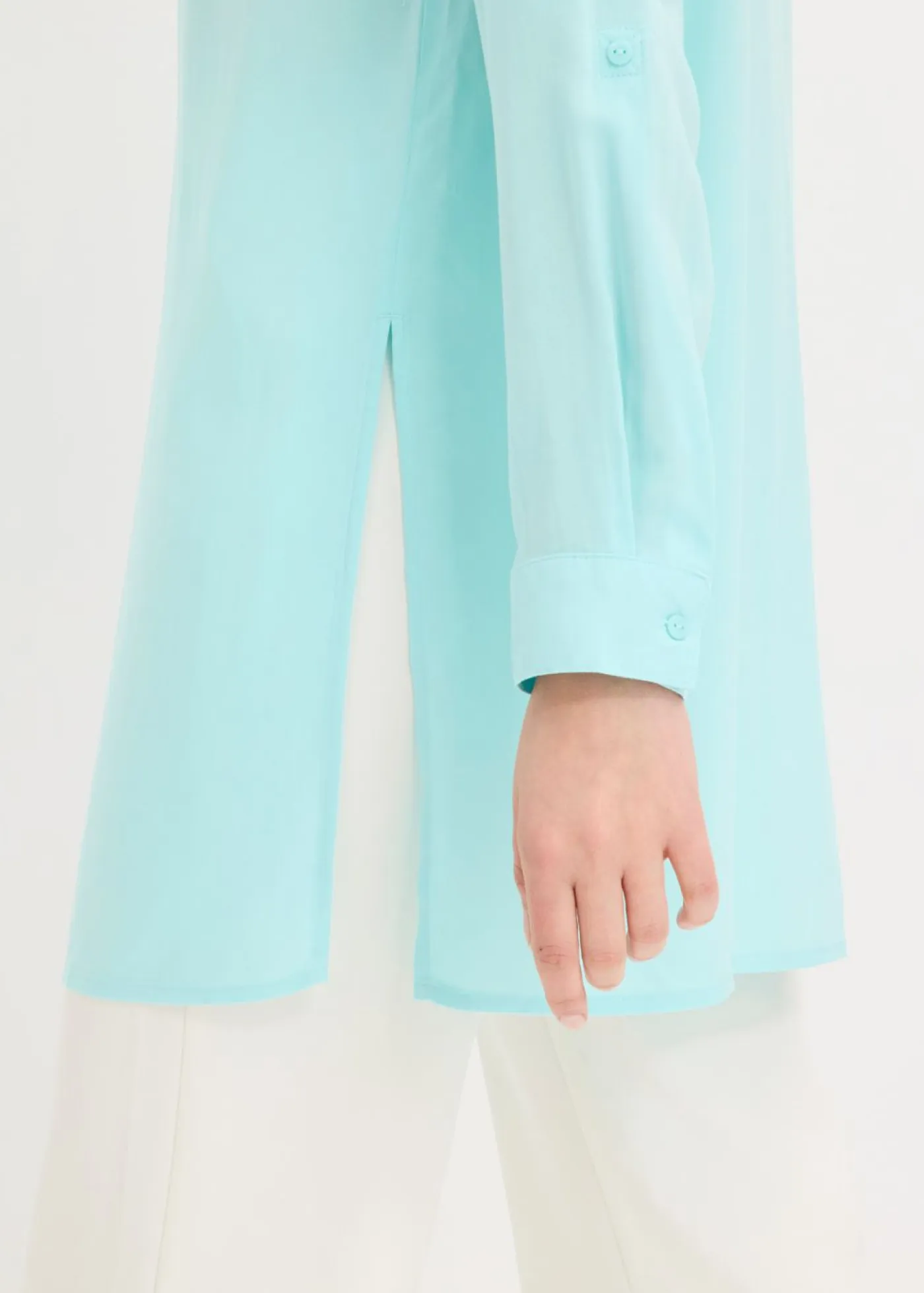 Outlet Blusa larga de viscosa Mujer Camisas Y Blusas