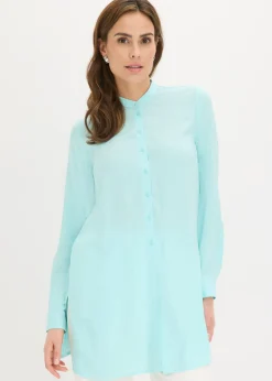 Outlet Blusa larga de viscosa Mujer Camisas Y Blusas