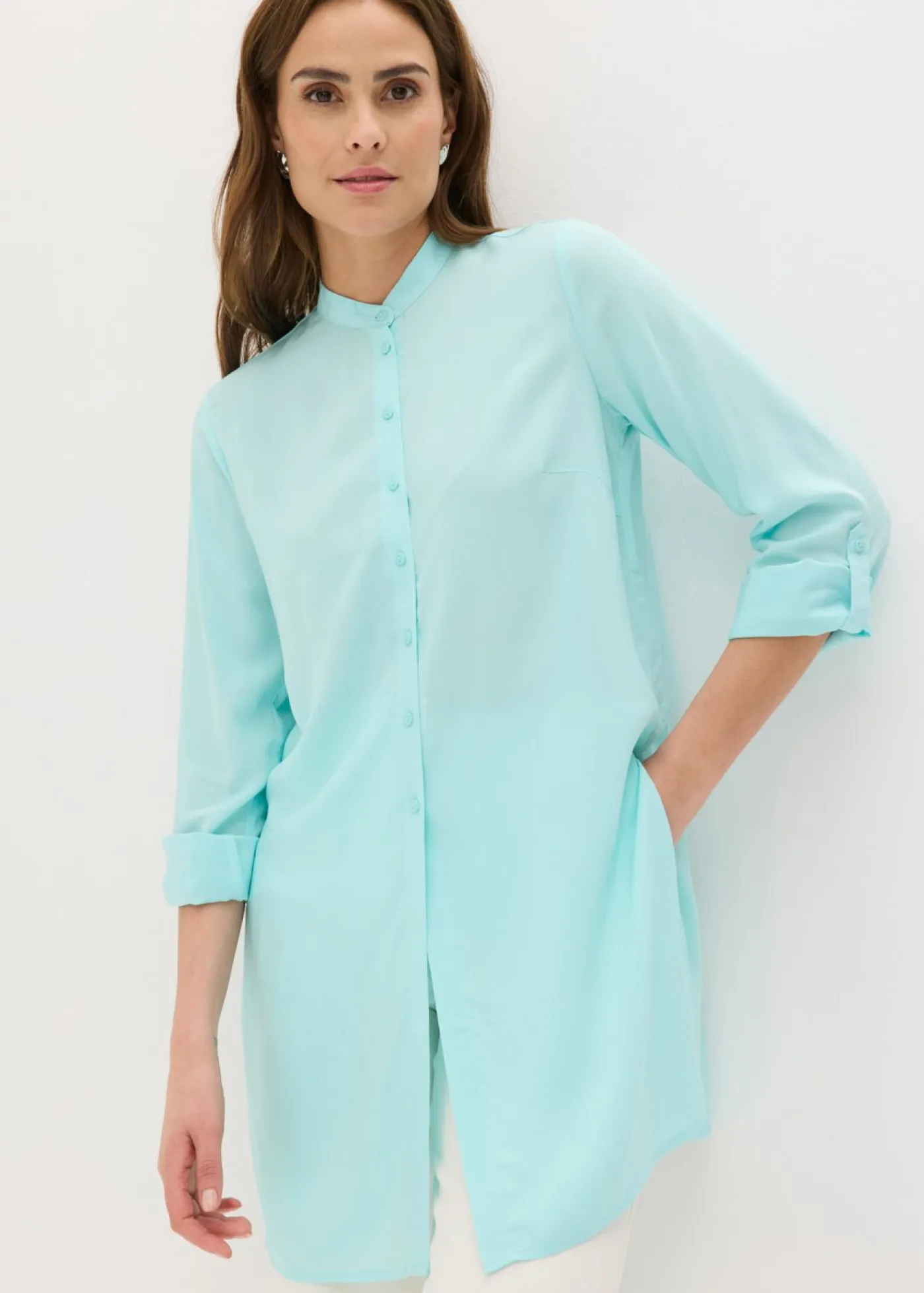 Best Blusa larga de viscosa Mujer Camisas Y Blusas