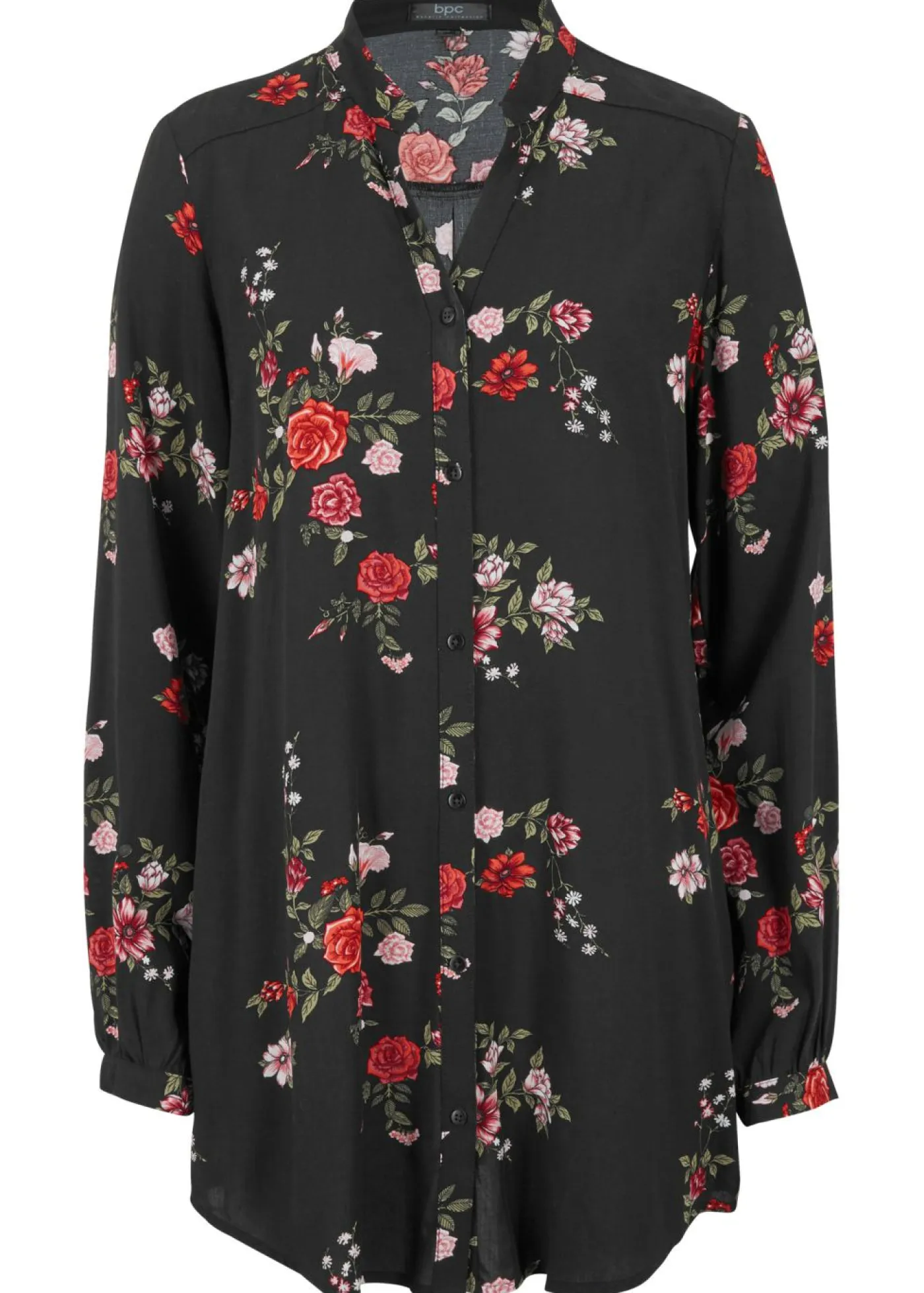 Online Blusa larga de viscosa fluida Mujer Camisas Y Blusas