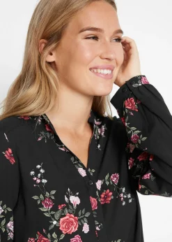 Online Blusa larga de viscosa fluida Mujer Camisas Y Blusas