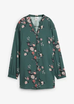 New Blusa larga de viscosa fluida Mujer Camisas Y Blusas
