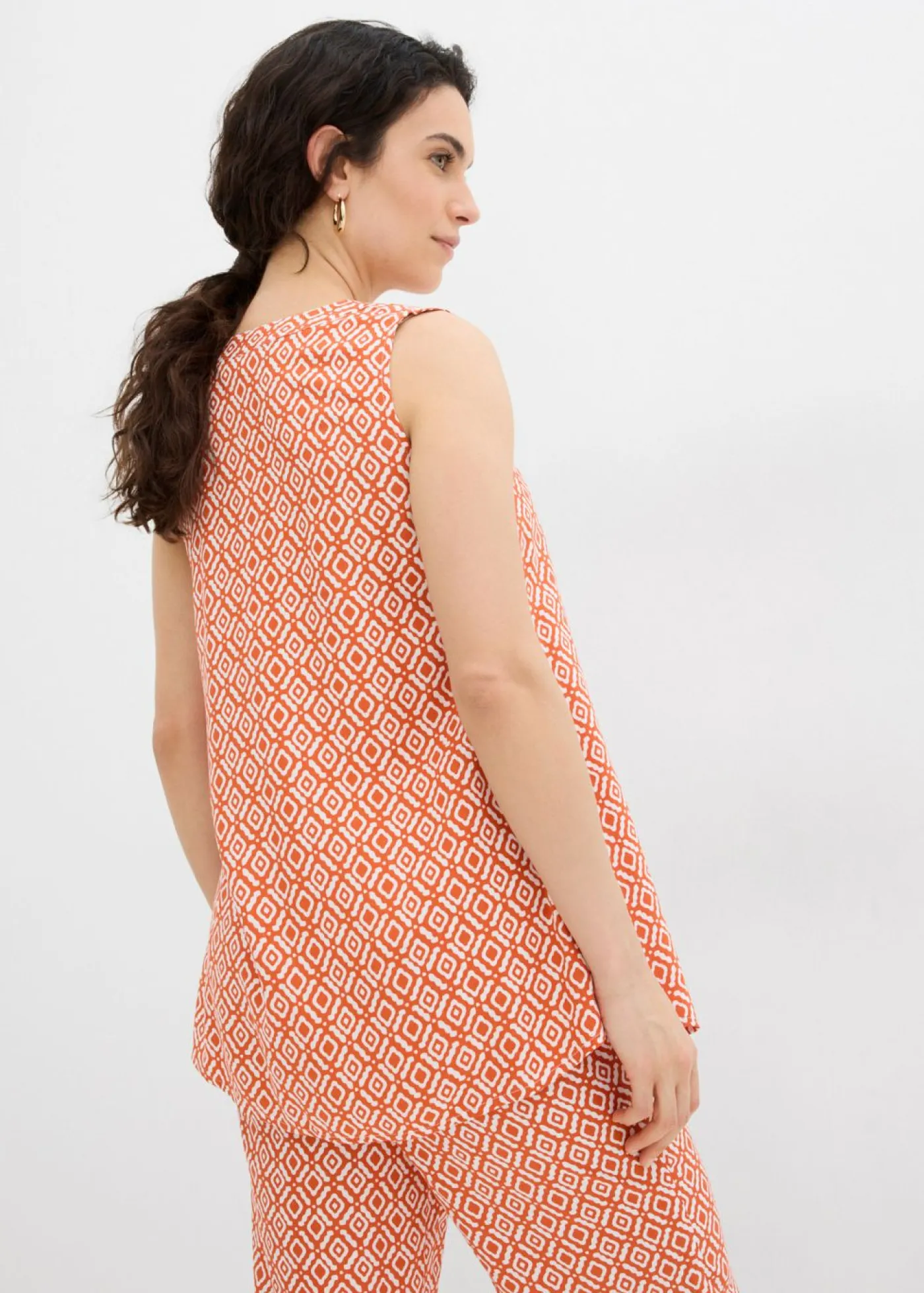 Online Blusa larga de viscosa suave Mujer Conjuntos De Ropa|Camisas Y Blusas