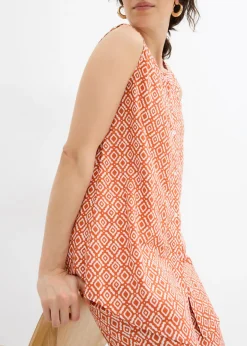 Online Blusa larga de viscosa suave Mujer Conjuntos De Ropa|Camisas Y Blusas