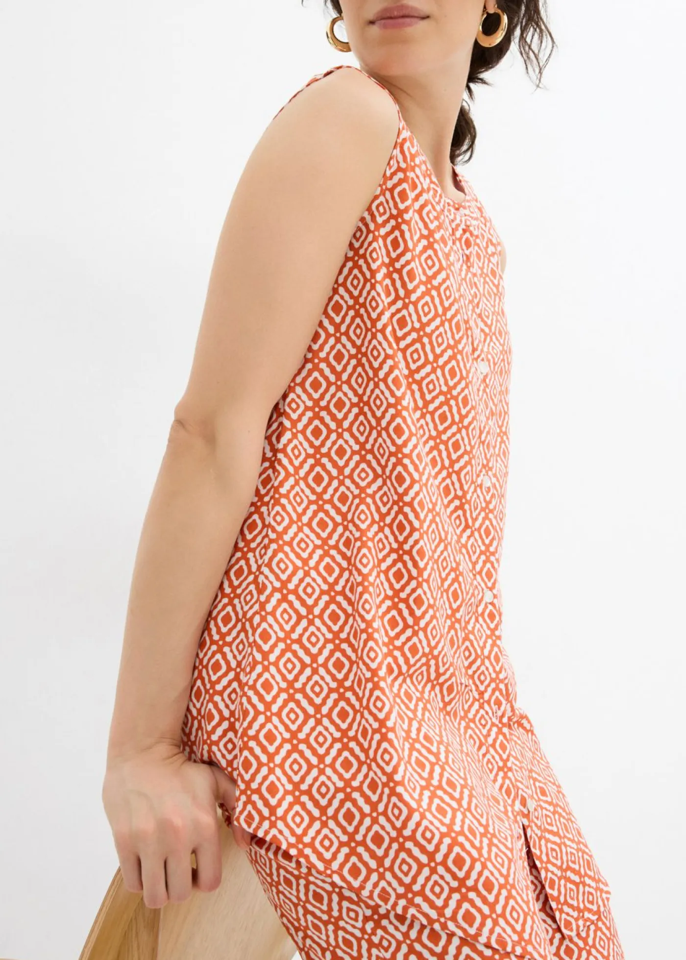 Online Blusa larga de viscosa suave Mujer Conjuntos De Ropa|Camisas Y Blusas